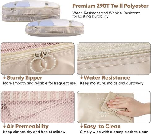 9 مجموعات من مكعبات التعبئة لحقائب السفر ومجموعات أمتعة السفر ومنظمات التعبئة وحقائب تنظيم السفر ومنظم الأمتعة مع الأحذية/الأدوات/حقيبة الغسيل in Kuwait