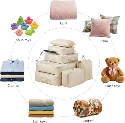 9 مجموعات من مكعبات التعبئة لحقائب السفر ومجموعات أمتعة السفر ومنظمات التعبئة وحقائب تنظيم السفر ومنظم الأمتعة مع الأحذية/الأدوات/حقيبة الغسيل in Kuwait