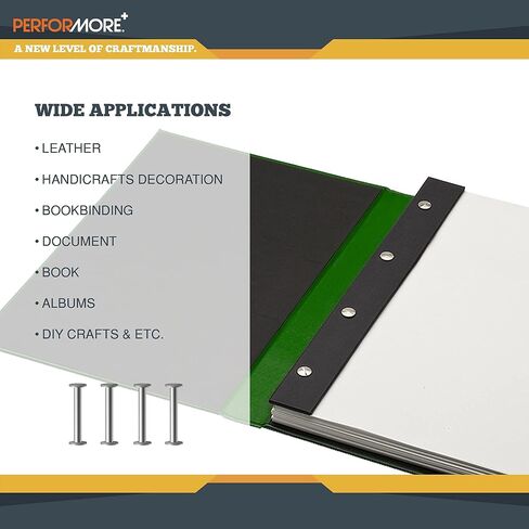 Performore Professional Thermal Binding System | Programmable Aluminum Screw Posts | Durable 65 mm Silver Chicago‑Style Binding Kit – 50PCS in Saudi Arabia