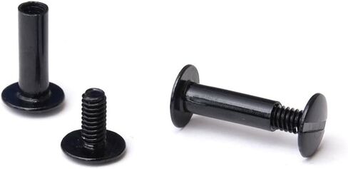 TruBind Aluminum Chicago Screw and Post Sets | 3/4 inch Post Length | 3/16 inch Post Diameter | Black | 100 Screws and 100 Posts in Saudi Arabia