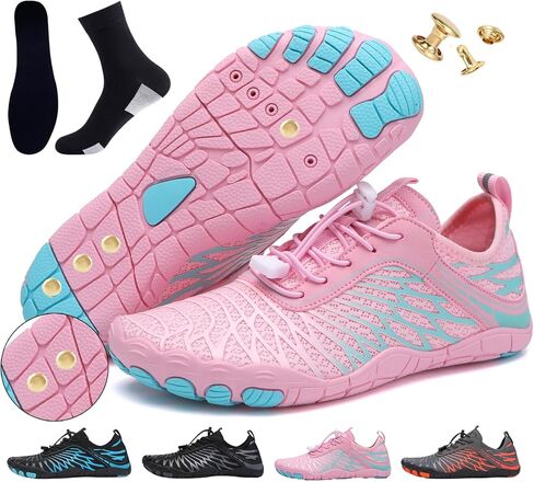 أحذية مترضة للنساء مع أحذية النحاس ، حافي القدمين نساء مؤرضة الأحذية مؤسسة رجال الأحذية ، وصندوق أخمص القدمين على نطاق واسع مريح للمشي في الهواء الطلق أنشطة في الهواء الطلق in Kuwait