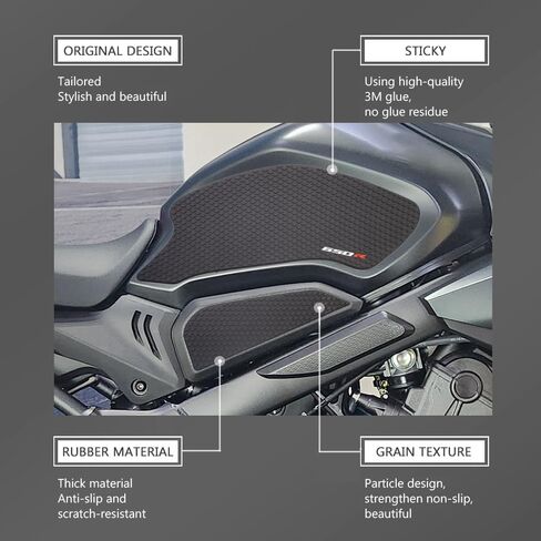 Motorcycle Tank Grip Side Decals Anti Slip Tank Pad Stickers for Honda CB650R CBR650R E-Clutch 2019 to 2024 2025 2026 Tank Grips in Saudi Arabia