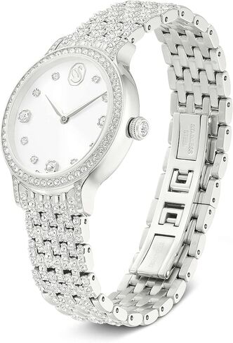 Swarovski Imber Watch, Swiss Made, Metal Bracelet, Silver Tone, Stainless Steel in Saudi Arabia