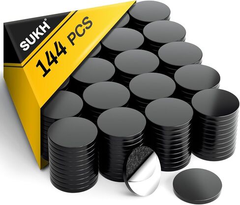 Sukh 120PCS Round Magnets Magnetic Tape Strip - Magnet Sheets Magnets with Adhesive Backing Magnet on One Side Self Adhesive on The Other Side for Fridge Organisation,Art Project,Classroom in Kuwait