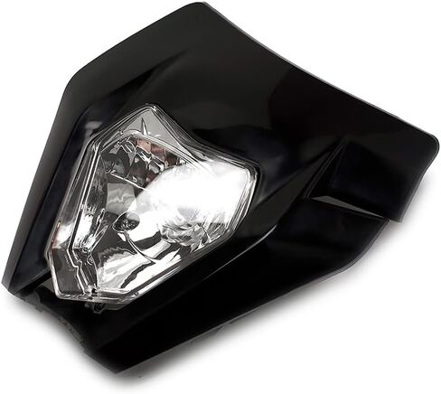 XINGWU Dirt Bike Headlight Kit,Pit Bike Headlight,Universal Motorcycle Headlight,Headlamp Frontlight,Motorcycle Head Lamp Kit for Most Dirt Pit Bike (black, Normal（XWLIGA) in Saudi Arabia