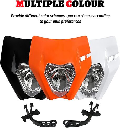 XINGWU Dirt Bike Headlight Kit,Pit Bike Headlight,Universal Motorcycle Headlight,Headlamp Frontlight,Motorcycle Head Lamp Kit for Most Dirt Pit Bike (black, Normal（XWLIGA) in Saudi Arabia