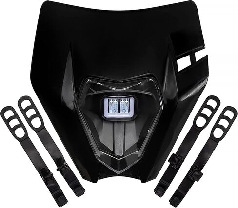 XINGWU Dirt Bike Headlight Kit,Pit Bike Headlight,Universal Motorcycle Headlight,Headlamp Frontlight,Motorcycle Head Lamp Kit for Most Dirt Pit Bike (black, Normal（XWLIGA) in Saudi Arabia