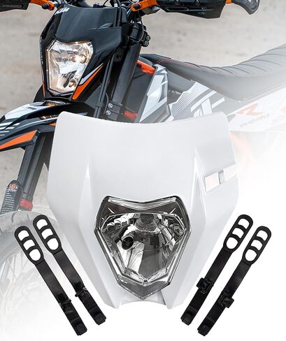 XINGWU Dirt Bike Headlight Kit,Pit Bike Headlight,Universal Motorcycle Headlight,Headlamp Frontlight,Motorcycle Head Lamp Kit for Most Dirt Pit Bike (black, Normal（XWLIGA) in Saudi Arabia