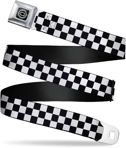 GM General Motors Belt, Seatbelt Buckle, Chevy Logo Checker Black White in Saudi Arabia