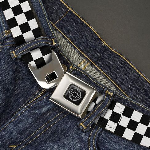 GM General Motors Belt, Seatbelt Buckle, Chevy Logo Checker Black White in Saudi Arabia
