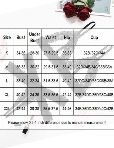 Avidlove Lace Lingerie Set for Women Sexy Cutout Matching Bra and Panty Sets 2 Piece Wireless Bralette Outfits S-XXL in Saudi Arabia