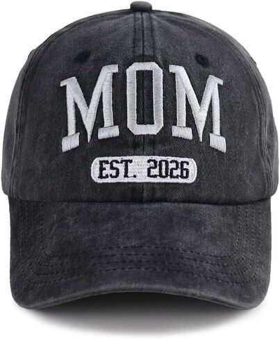 2PCS Est 2026 Mom and Dad Hats for New Parents Gifts, Adjustable Embroidered Baseball Caps for Mothers Fathers Day Xmas in Saudi Arabia