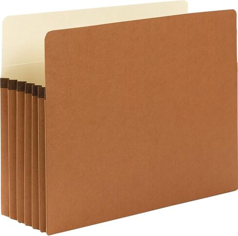 Smead File Pocket, Straight-Cut Tab, 5-1/4" Expansion, Letter Size, Redrope, 50 per Carton (73810) in Kuwait