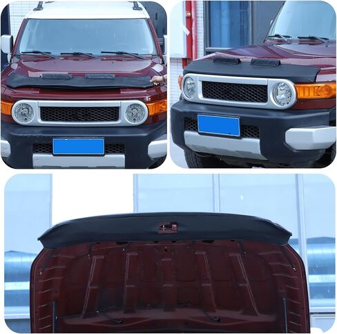 غطاء رأس غطاء محرك السيارة، غطاء حماية غطاء المحرك متوافق مع Toyot@ FJ Cruiser 2007-2021 غطاء حماية حمالة صدر غطاء محرك السيارة، غطاء تزيين حمالة صدر محرك السيارة in Kuwait