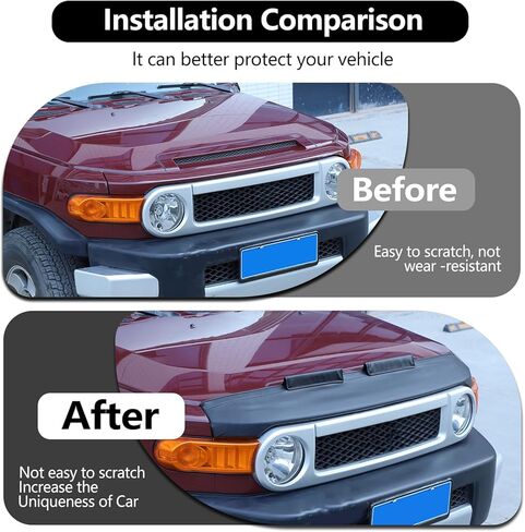 غطاء رأس غطاء محرك السيارة، غطاء حماية غطاء المحرك متوافق مع Toyot@ FJ Cruiser 2007-2021 غطاء حماية حمالة صدر غطاء محرك السيارة، غطاء تزيين حمالة صدر محرك السيارة in Kuwait