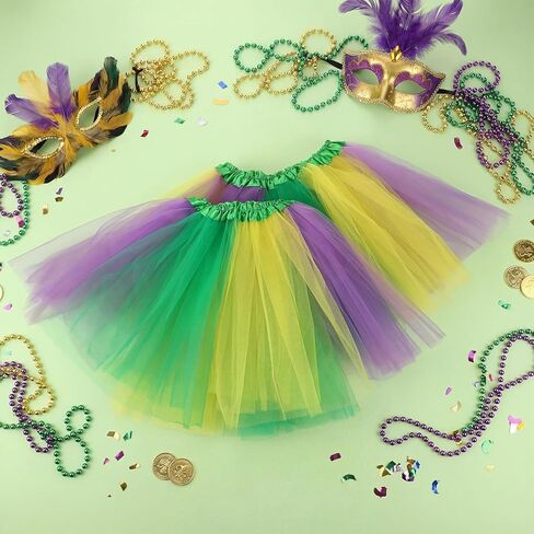 Shihanee 9 Pcs Mardi Gras Tutu Skirt Adult Rainbow Tutus Running Women Skirt Elastic Carnival Dance Costumes for Party in Saudi Arabia