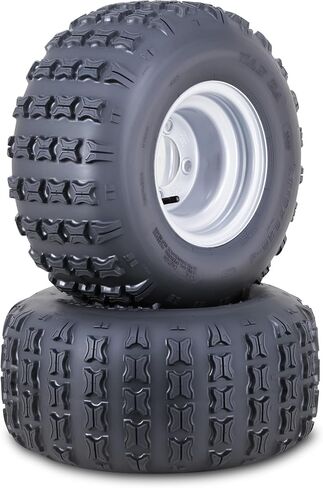 WANDA ATV Golf Cart Tire & Wheel 18X9.5-8 4-Ply with 4 Lugs on 4" PCD Silver Wheel-10008,SET 2 in Saudi Arabia