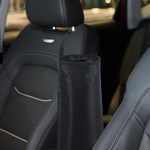 2PCS Car Garbage Bag Hanging, Washable Travel Automotive Trash Can Bags with Top Elastic Vent & Sticky Strap Bottom Opening, Independent Detachable Leak-Proof Seat Back Tash Bin for Car, Suv, Truck in Saudi Arabia