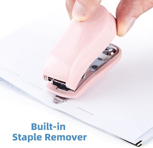 Deli Stapler, 20-50 Sheets Capacity with Staples and Staple Remover Set, Desk Stapler Office Staplers (Pink, 20 Sheet) in Kuwait