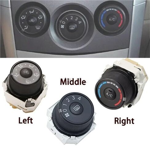 مفتاح Air Con متوافق مع Toyota for Corolla 2009-2013 تكييف السيارة مفتاح لوحة تكييف الهواء أجزاء التحكم في سرعة الرياح (الأوسط) in Kuwait
