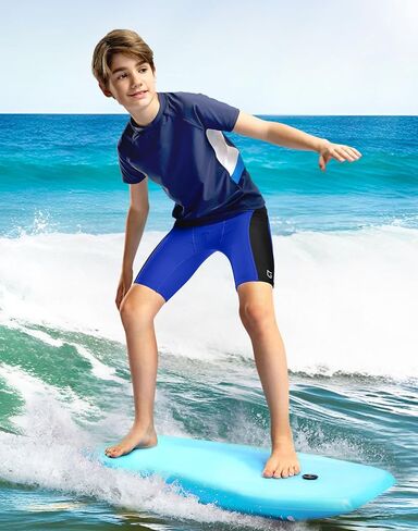 G Gradual Boys Swim Jammers Youth Competitive Swim Team Trunks Quick Dry Stretch Racing Swimsuit Swimming Shorts for Boy(Blue/Black,L) in Saudi Arabia