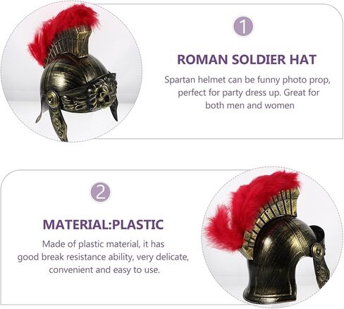 LUOZZY Medieval Knight Soldier Warrior Costume Helmet Hat Antique Roman Soldier Helmet Prop Warrior Helmet Cosplay Costume Hat in Saudi Arabia