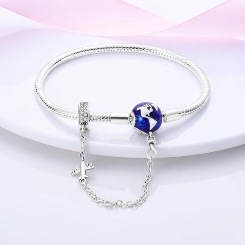 Parmuz 925 Sterling Silver Bracelet Snake Chain Evil Eye Dream Catcher Key Love Heart Clasp Travel charm Iconic Moments European Bracelet Jewelry Gift for Woman in Saudi Arabia