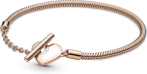 Rose Snake Chain Bracelet with T-Bar Clasp by Pandora in Saudi Arabia