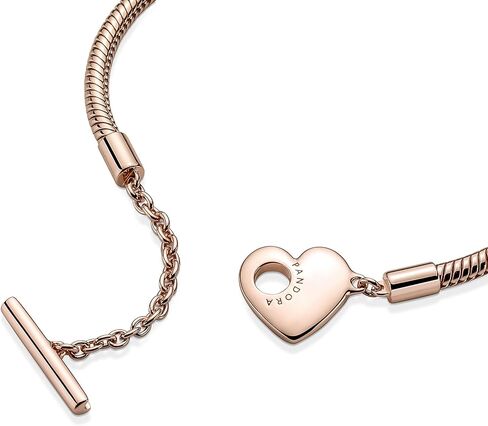 Rose Snake Chain Bracelet with T-Bar Clasp by Pandora in Saudi Arabia