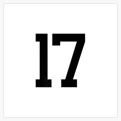 Number 17 on Front Back Numbers Sports Game Team Jersey 17 Round Metal 0.75" Lapel Pin Hat Shirt Tie Tack Pinback in Saudi Arabia