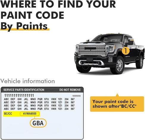 (Silver Ice Metallic (GAN) طلاء السيارة لـ GMC، طقم إصلاح خدوش طلاء السيارة، حل سريع وسهل، قلم إزالة الخدوش 2 في 1 مع لون مطابق in Kuwait