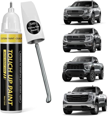 (Silver Ice Metallic (GAN) طلاء السيارة لـ GMC، طقم إصلاح خدوش طلاء السيارة، حل سريع وسهل، قلم إزالة الخدوش 2 في 1 مع لون مطابق in Kuwait