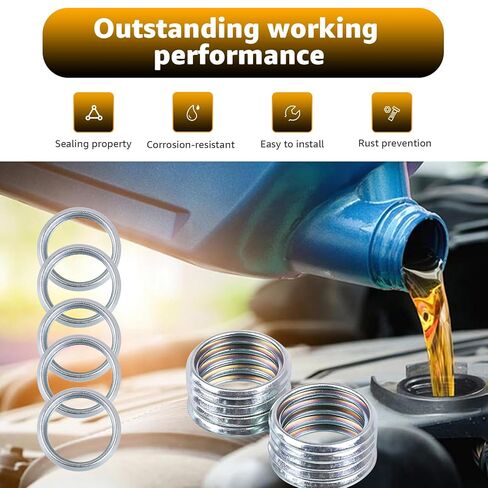 New Upgrade 15PCS Oil Crush Washer Gasket for Subaru 803916010, Compatible with Subaru Oil Drain Plug Gaskets Crush Washers for Impreza Ascent Imrpeza Crosstrek Ascent Legacy Forester WRX in Kuwait