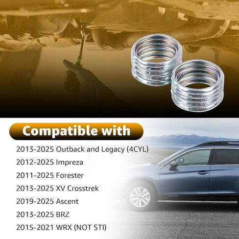 New Upgrade 15PCS Oil Crush Washer Gasket for Subaru 803916010, Compatible with Subaru Oil Drain Plug Gaskets Crush Washers for Impreza Ascent Imrpeza Crosstrek Ascent Legacy Forester WRX in Kuwait