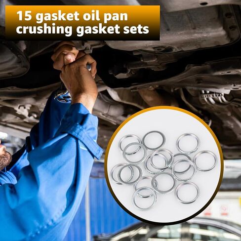 New Upgrade 15PCS Oil Crush Washer Gasket for Subaru 803916010, Compatible with Subaru Oil Drain Plug Gaskets Crush Washers for Impreza Ascent Imrpeza Crosstrek Ascent Legacy Forester WRX in Kuwait