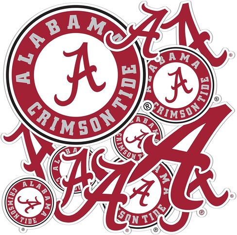 ملصق جامعة ألاباما قرمزي تايد باما UA ملصقات شارات الفينيل زجاجة مياه للكمبيوتر المحمول سجل قصاصات السيارة T1 (النوع 1-1) in Kuwait