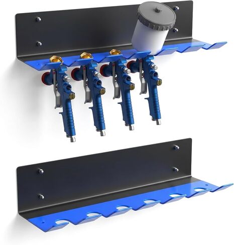 حامل مسدس رش الطلاء المغناطيسي، رف حامل منظم مسدس رش الطلاء بالجاذبية، حامل مسدس طلاء عالي التحمل hvlp شماعة على الحائط بتصميم خالٍ من الخدش، مرآب بودي شوب (عبوة واحدة) in Kuwait