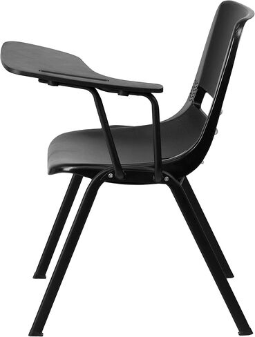 Flash Furniture HERCULES 5 Pack Black Ergonomic Shell Chair with Left Handed Flip-Up Tablet Arm in Saudi Arabia