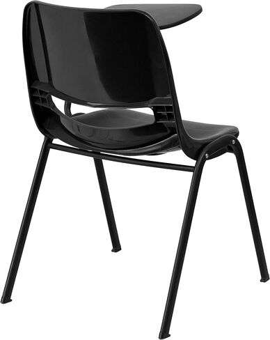 Flash Furniture HERCULES 5 Pack Black Ergonomic Shell Chair with Left Handed Flip-Up Tablet Arm in Saudi Arabia