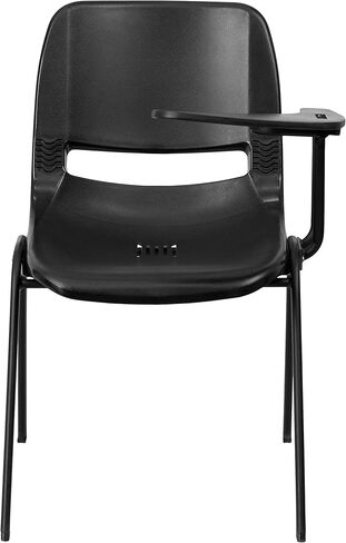 Flash Furniture HERCULES 5 Pack Black Ergonomic Shell Chair with Left Handed Flip-Up Tablet Arm in Saudi Arabia