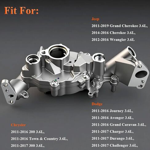 M528 High Volume Oil Pump Fits for 2011-2016 Dodge Journey Avenger Grand Caravan Charger Durango Challenger Chrysler 200 300 Town & Country, Jeep Grand Cherokee Wrangler Engine Oil Pump OE# 68252670AA in Saudi Arabia