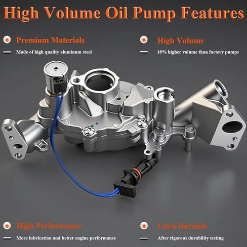 M528 High Volume Oil Pump Fits for 2011-2016 Dodge Journey Avenger Grand Caravan Charger Durango Challenger Chrysler 200 300 Town & Country, Jeep Grand Cherokee Wrangler Engine Oil Pump OE# 68252670AA in Saudi Arabia