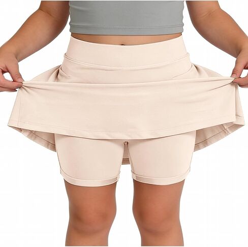 Girls Tennis Skirts with Pockets Athletic Skorts Inner Shorts High Waisted Sports Golf Running Skirt in Saudi Arabia