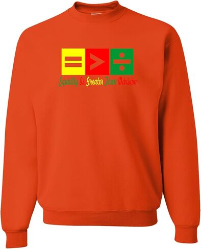 Go All Out Equality Is Greater Than Division Mens Youth Sweatshirt Crewneck in Kuwait