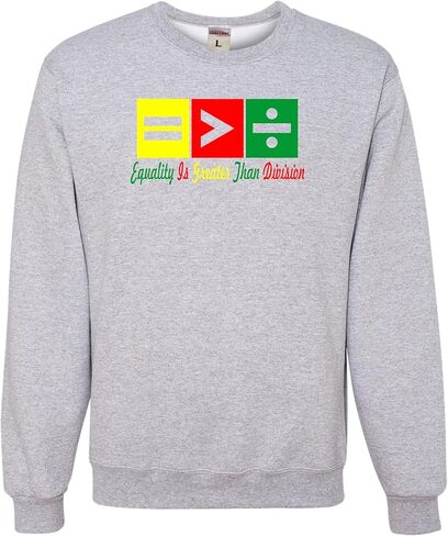Go All Out Equality Is Greater Than Division Mens Youth Sweatshirt Crewneck in Kuwait
