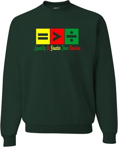 Go All Out Equality Is Greater Than Division Mens Youth Sweatshirt Crewneck in Kuwait