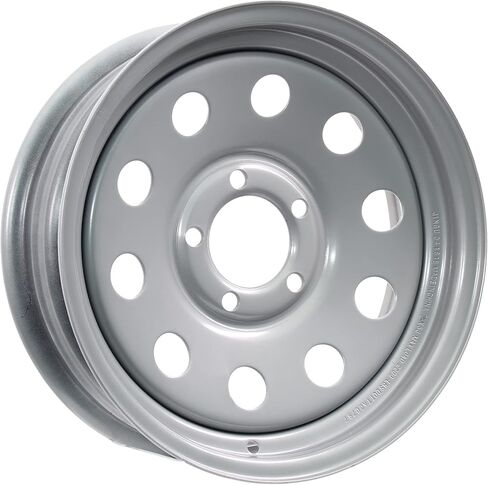 eCustomrim 2-Pack Trailer Wheel 15x5 Special BOLT PATTERN 5 العروة على 5 بوصة مركز 15 بوصة حافة وحدات فضية in Saudi Arabia