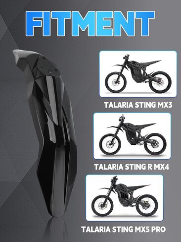 حاجز أمامي لـ Talaria Sting، واقي الطين للدراجة النارية واقي الطين للدراجة الترابية الكهربائية Ebike Taparia Sting MX3/Taparia Sting R MX4/Taparia Sting MX5 Pro أسود in Kuwait