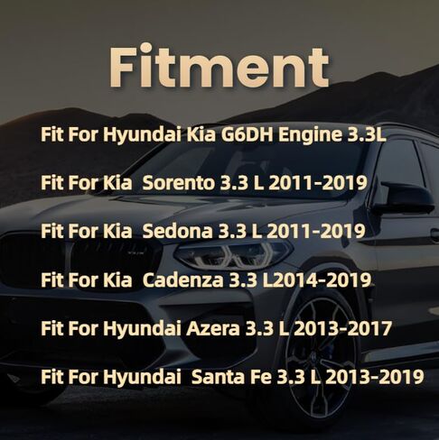 G6DH 3.3 العمود المرفقي ومحامل القضيب الرئيسية طقم إصلاح إعادة بناء المحرك مناسب لشركة Hyundai Santa Fe Kia Sorento 3.3L 2011-2019,21020-3C410 21020-3C420 23110-3CFA0 23110 3CFA0 623R6-3CA00 in Saudi Arabia
