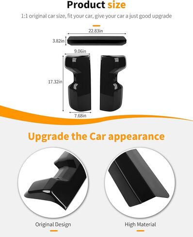 Hoolcar Smoke Black 3rd Third Brake Light Cover & Tail Light Cover Compatible with Chevy Silverado 2022 2023 2024 2025 Smoked Light Cover Exterior Accessories in Saudi Arabia